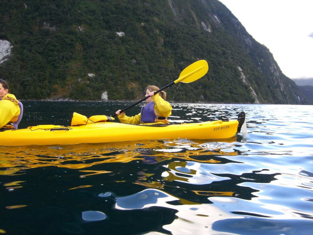 Kayaking Milford Sound New Zealand