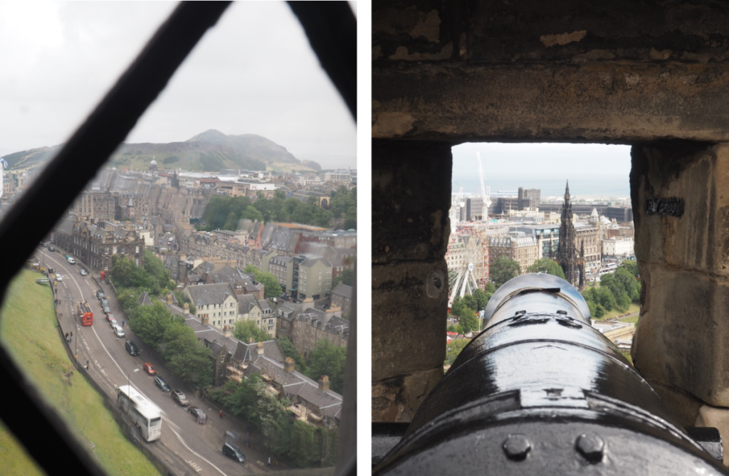 Edinburgh Scotland castle cannon