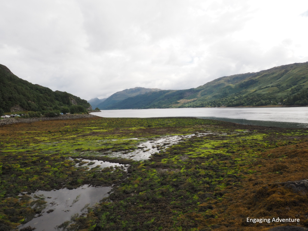 Eilean Donan Castle Loch Duich marsh tide Highlands Scotland UK history