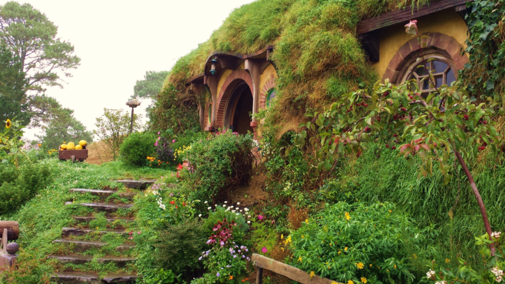 Bag End. Perhaps Bilbo is inside writing about his adventures.