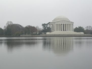 Jefferson Memorial rainy Washington, DC