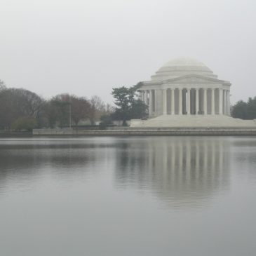 Jefferson Memorial rainy Washington, DC
