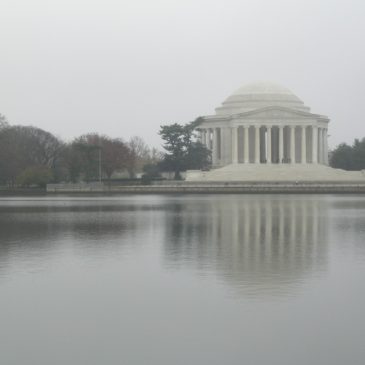 Jefferson Memorial rainy Washington, DC