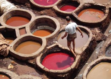 morocco fez tannery leather