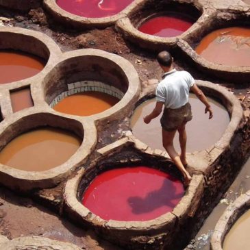 morocco fez tannery leather