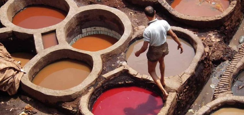 morocco fez tannery leather