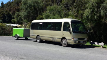 new zealand active adventures group tour bus frank adventure