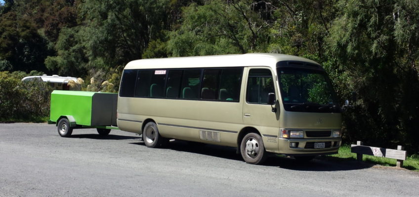 new zealand active adventures group tour bus frank adventure